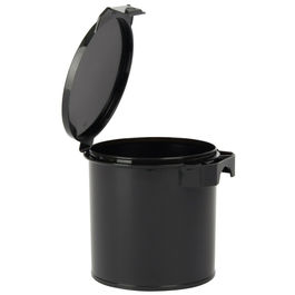 BOTE PLÁSTICO OPACO CON BOCA ANCHA POP TOP NEGRO 105DR