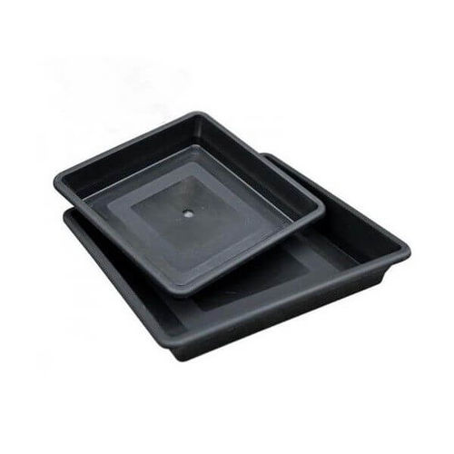 PLATO CUADRADO NEGRO PARA MACETAS DE 11 - 18L (23/23)