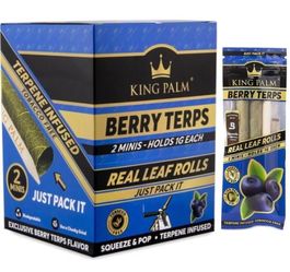 DISPLAY KING PALM 2 MINI ROLLS BERRY TERPS 20 UNID