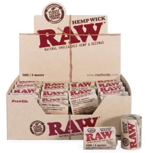 RAW HEMP WICK 3M 40 UNIDADES