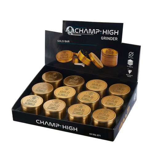 CHAMP HIGH GRINDER GOLD BAR 50MM 4 PARTES