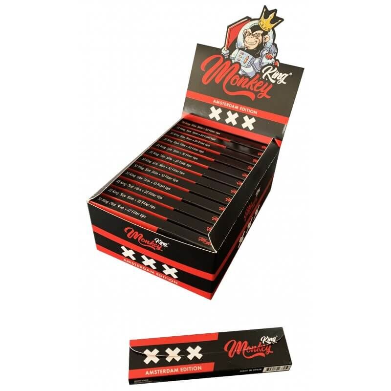 KING MONKEY PACK AMSTERDAM EDITION (24 PACK 32 LIBRILLOS KING SIZE SLIM+32 TIPS )