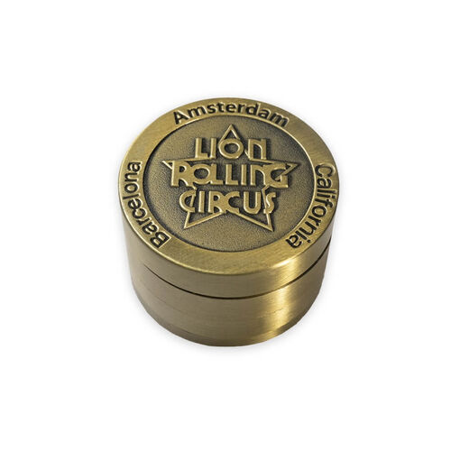 LION ROLLING CIRCUS GRINDER 3 PARTES GOLD-ORO (12UD/DISPLAY)