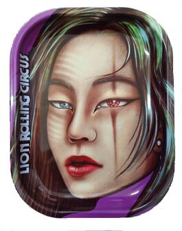 LION ROLLING CIRCUS BANDEJA PEQUEÑA METAL MORADA TORA TORA  (SMALL TRAY)