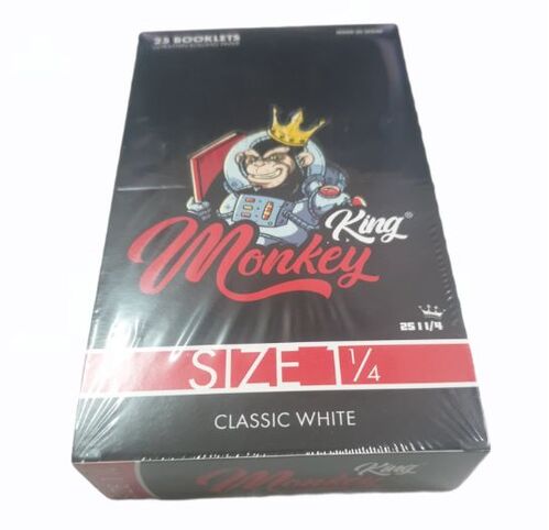 KING MONKEY DISPLAY PAPEL 1 1/4 CLASSIC WHITE (25LIBRILLOS)