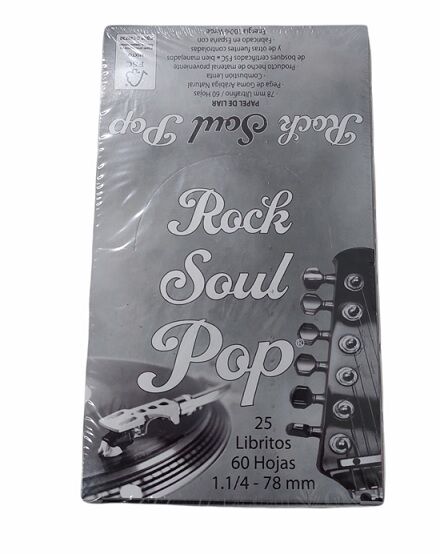 PAPEL DE FUMAR ROCK-SOUL-POP 1.1/4 (25 LIBRITOS-60 HOJAS)