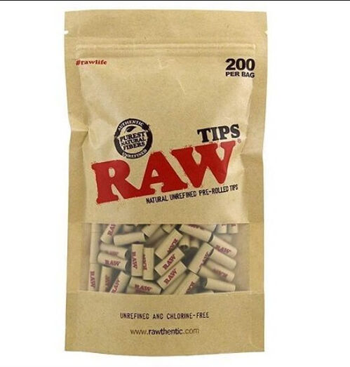 RAW TIPS PRE-ROLLED 200