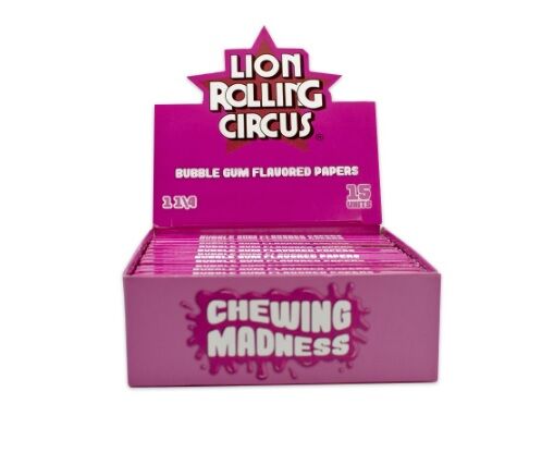 LION ROLLING CIRCUS PAPEL SABOR MADNESS CHEWING 1 1/4 (15UD/DISPLAY-33PAPELES/LIBRILLO)