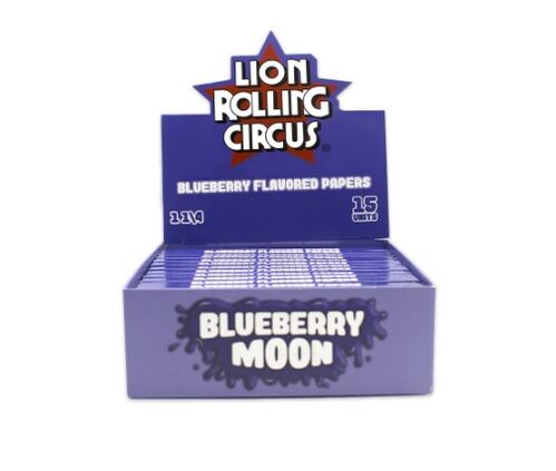 LION ROLLING CIRCUS PAPEL SABOR BLUEBERRY MOON 1 1/4 (15UD/DISPLAY-33PAPELES/LIBRILLO)